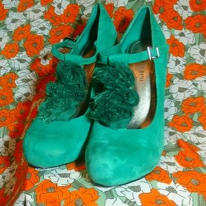 Gianni Bini Teal Suede Pumps